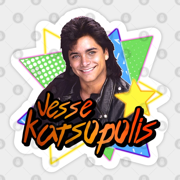 Uncle Jesse Katsopolis Full House 90s Tribute Sticker by darklordpug